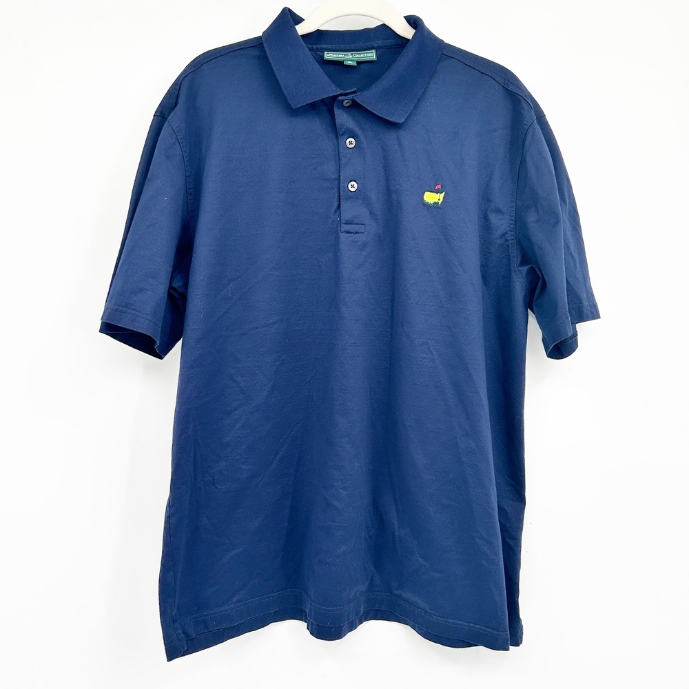Masters Collection Mens Navy Blue Pima Cotton Golf Polo Performance Shirt XL